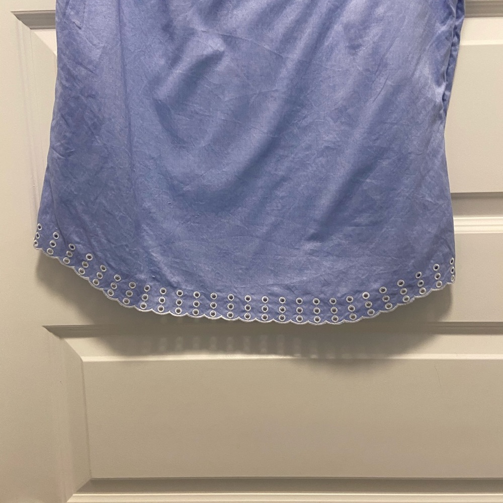 J. Crew Blue Eyelet stop Size 4 - Picture 4 of 7